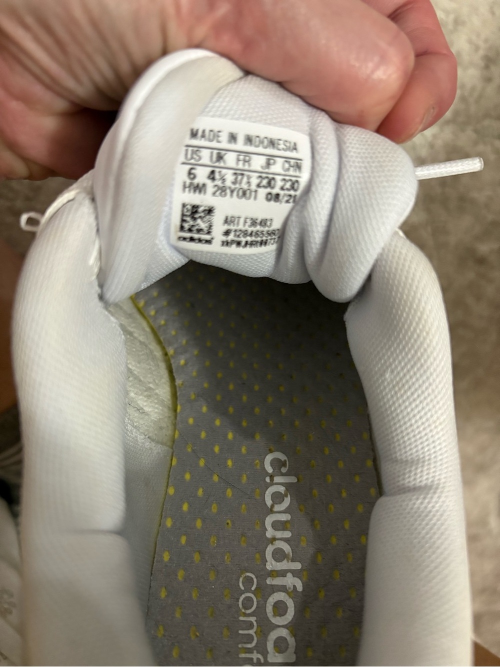 adidas White and Black Low-Top Sneakers - Picture 3 of 5